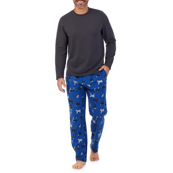 NWT Cuddl Duds Mens Cozy Lodge Long Sleeve Crew and Pajama Pant 2-pc Set size L - Picture 1 of 6